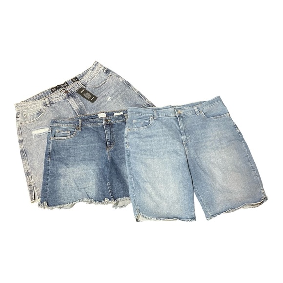 Denim Blue Women's Shorts Bundle - Chic - Wonderly - Gloria Vanderbilt - Sz 16 - Picture 15 of 16